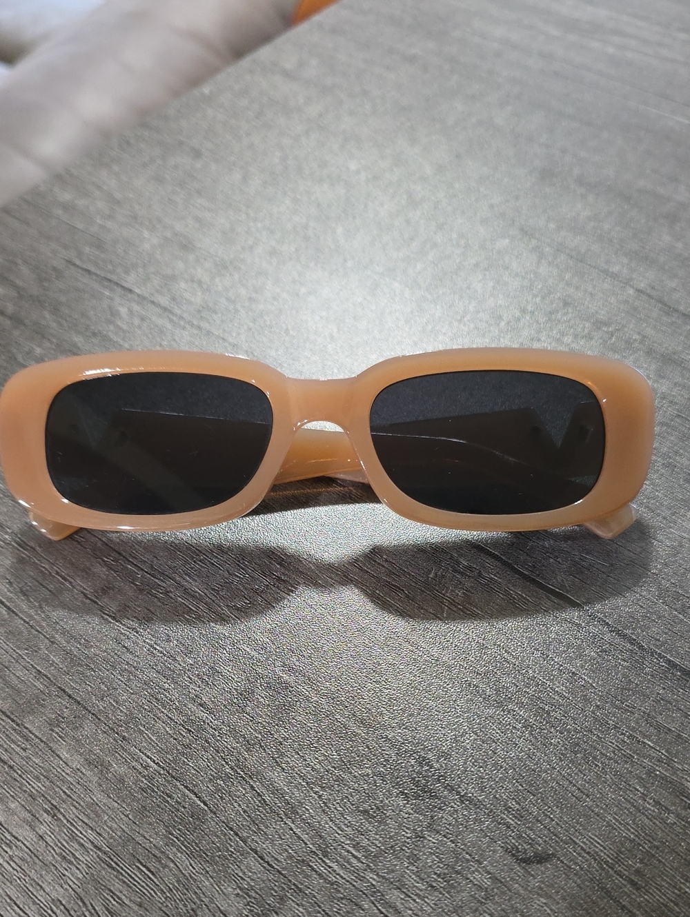 Classic Rectangular Beige/light Brown Sunglasses - Women's Accessories